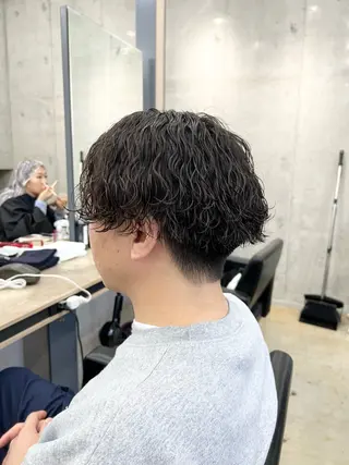 ミディアム パーマ メンズ 🏝メンズカット特化 赤羽🏝SHOのヘアスタイル