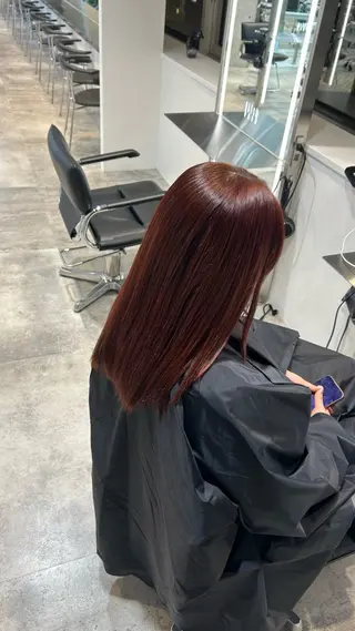 セミロング カラー 藤平海音/fifth PARKのヘアスタイル