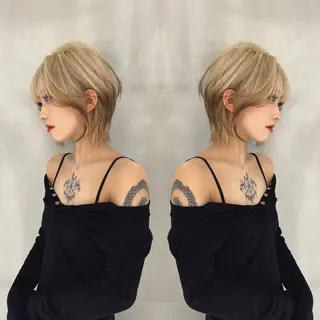 ショート カラー 透明感✖️暖色 shuheiのヘアスタイル