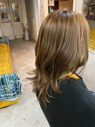 ミディアム カラー お任せヘア☘️☘️ 及川渚のヘアスタイル