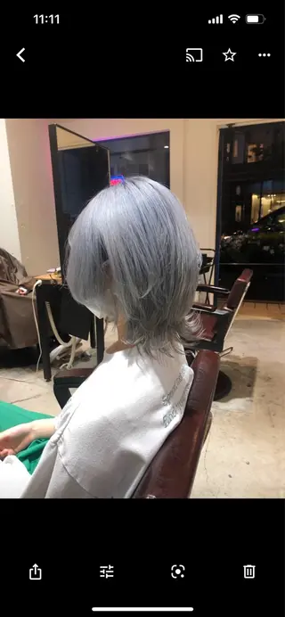 ミディアム カラー tomoka 推しカラーのヘアスタイル