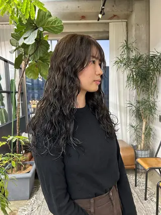 パーマ 森田遥奈/透明感カラ ー/似合わせカットのヘアスタイル