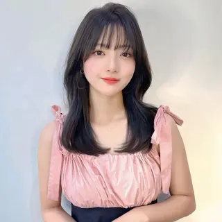 セミロング カラー ヘアアレンジ 顔まわり職人🇰🇷 韓国ヘア/KAITOのヘアスタイル