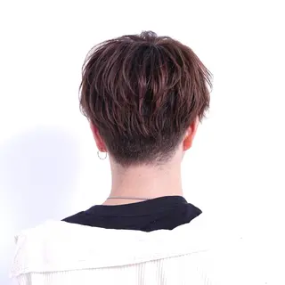 カラー パーマ メンズ スパイラル波巻き パーマ井本汰壱のヘアスタイル