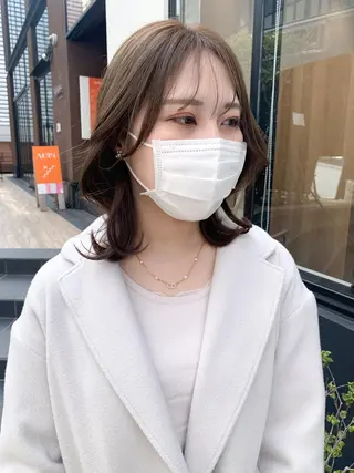 ミディアム カラー ヘアアレンジ yuka .のヘアスタイル