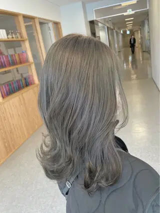 ミディアム カラー 心斎橋/ブリーチなし 髪質改善/レイヤーのヘアスタイル