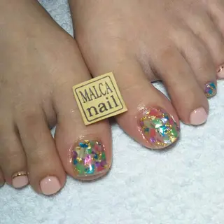 セミロング ヘアアレンジ パーマ ネイル キッズ マツエク・マツパ MALCAnail(マルカネイル)所属・荒木 莉奈のネイルデザイン