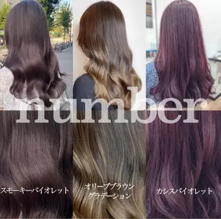 カラー ⟡.·mamiya 縮毛矯正/ヘアセットのヘアスタイル