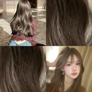 ロング カラー 💖大人韓国ヘア💖 韓国艶カラー【銀座】のヘアスタイル