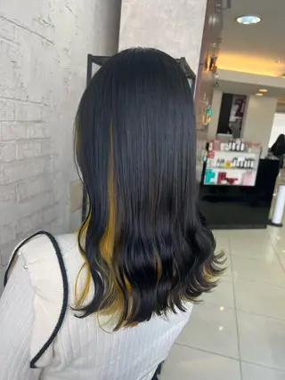 セミロング エクステ＆艶カラー 🎀YURINA🎀のヘアスタイル
