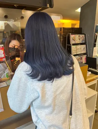 ロング カラー uni 江坂🦋 木下風子のヘアスタイル