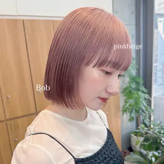ミディアム カラー ヘアアレンジ 🧸🫧暖色/ボブ/ 橋本美柚🫧🧸のヘアスタイル