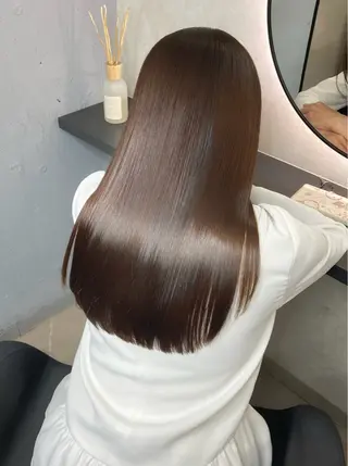 ロング 新宿/縮毛矯正/ カラー/羽生沢のヘアスタイル