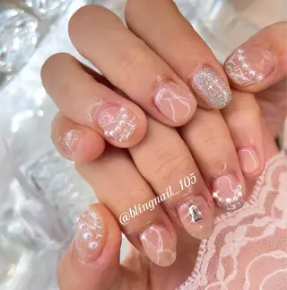 ネイル 23時まで❤︎韓国、 ワンホンネイルのネイルデザイン