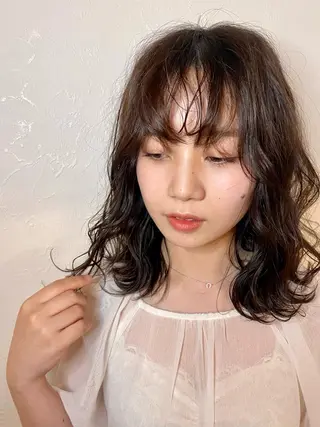 ミディアム カラー パーマ m ā l o. マァロのヘアスタイル