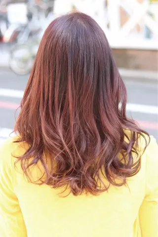 セミロング カラー ヘアアレンジ Recess hair所属・川内 政人のヘアスタイル