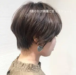 ショート カラー ショート/ボブ/ 白髪ぼかし/しんやのヘアスタイル
