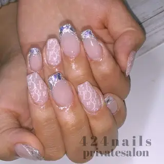 ロング カラー キッズ メンズ ヘアアレンジ パーマ マツエク・マツパ アイブロウ ネイル 424 nailsのネイルデザイン