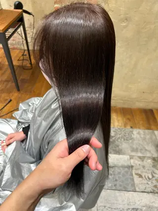 ロング カラー パーマ 新宿✨顔周りカット 韓国ヘア/坂本亜裟海のヘアスタイル