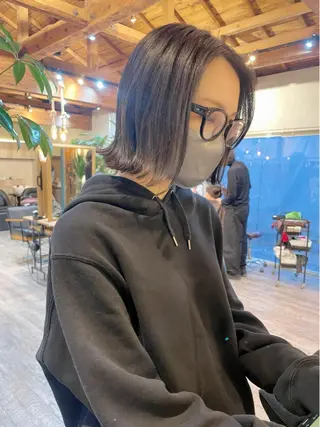 ショート カラー 顔周りカット× 髪質改善【リョウ】のヘアスタイル