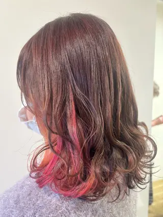 セミロング カラー 古川 琴美のヘアスタイル