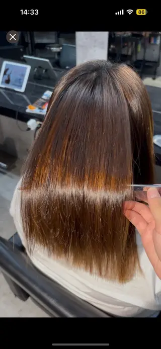 セミロング 溝渕朋也 /髪質改善ストレートのヘアスタイル