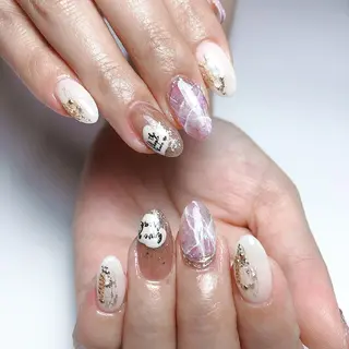 ロング ネイル ☺︎山部 志麻☺︎のネイルデザイン