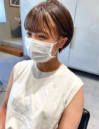 ショート カラー ヘアアレンジ stylist/蛯谷 珠里のヘアスタイル