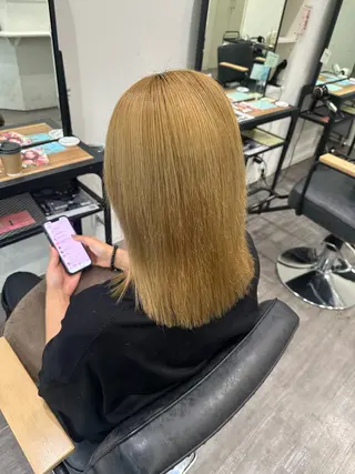 ミディアム パーマ 艶髪レイヤー上田 紗也🇰🇷💗のヘアスタイル