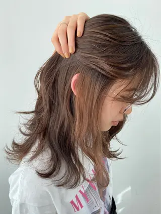 ミディアム カラー momo所属・メンズヘアメイク 🩵Mayuki🩵のヘアスタイル