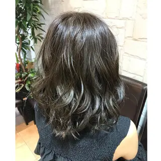 ミディアム カラー 髪質改善 艶髪🔵ﾌｾﾅｵﾔのヘアスタイル
