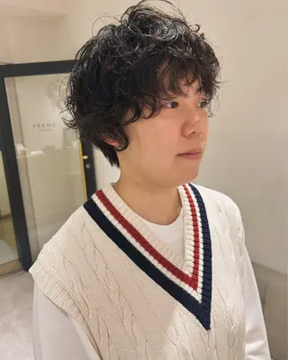 ショート パーマ パーマ特化 フシキサトシのヘアスタイル