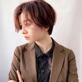 ショート カラー パーマ tension 【テンション】のヘアスタイル