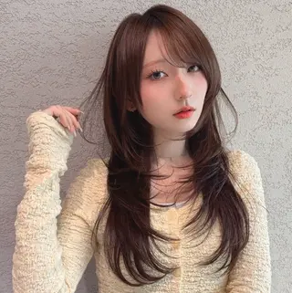 ロング カラー メンズ レイヤー/髪質改善 Lond ambreのヘアスタイル