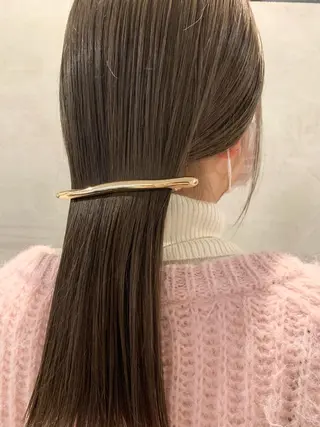 ロング カラー メンズ 落合希 Olivebeigeのヘアスタイル