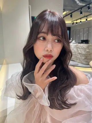 ロング 顔周り🇰🇷韓国 レイヤー/モエのヘアスタイル