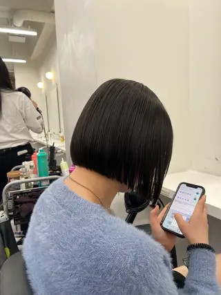 ショート カラー ヘアアレンジ flammeum所属・ハイトーン/ボブ /misakiのヘアスタイル