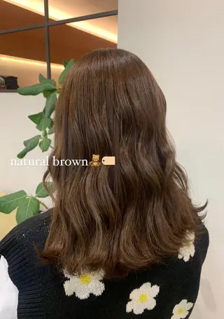 ミディアム カラー natsu/梅田 /透明感/艶髪のヘアスタイル