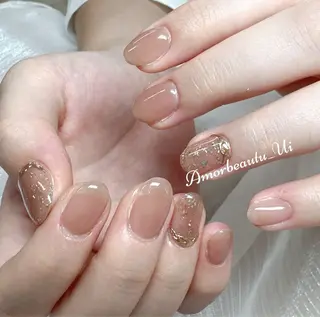 ネイル Kaka_ パラジェル、長さだしのネイルデザイン