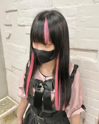 ロング ヘアアレンジ 【ピンク/韓国ヘア/ ヘアセット】亜海のヘアスタイル