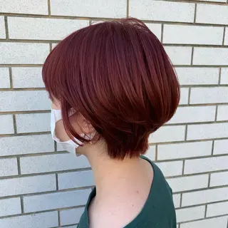 ショート カラー 小顔レイヤー/ 透明感カラー/増田のヘアスタイル