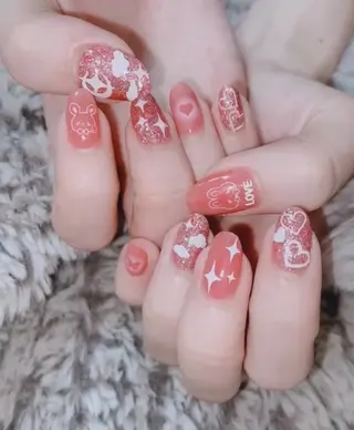 ミディアム Hanaai Salon新宿店のネイルデザイン