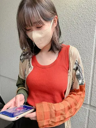 ミディアム カラー カラーパティシエ facce🌼ikoのヘアスタイル