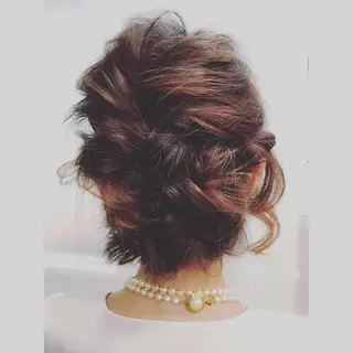 ミディアム ヘアアレンジ _WHITE高槻所属・_WHITE高槻店 yusukeのヘアスタイル