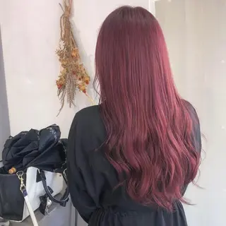 カラー 切りっぱなしボブ／ 暖色カラー／なつみのヘアスタイル