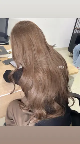 カラー ベージュ・ラベンダー カラー🎀りりのヘアスタイル