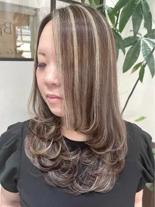 セミロング カラー Belle hair Design青野大貴のヘアスタイル