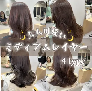 ミディアム カラー ヘアアレンジ topstylist 芳賀みなみのヘアスタイル