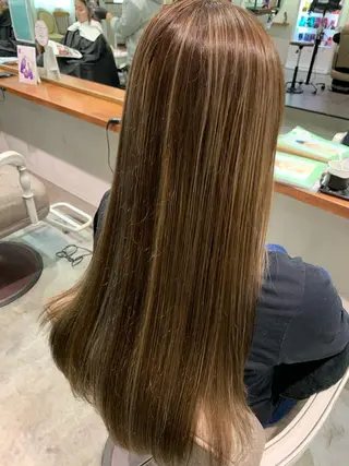 ロング カラー 指名支持率NO.1 スタイリストのヘアスタイル