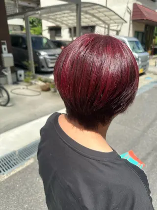 ショート カラー 安達 望のヘアスタイル